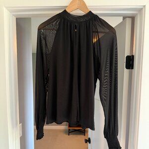 Allison Joy Black Long Sleeve Blouse (M)